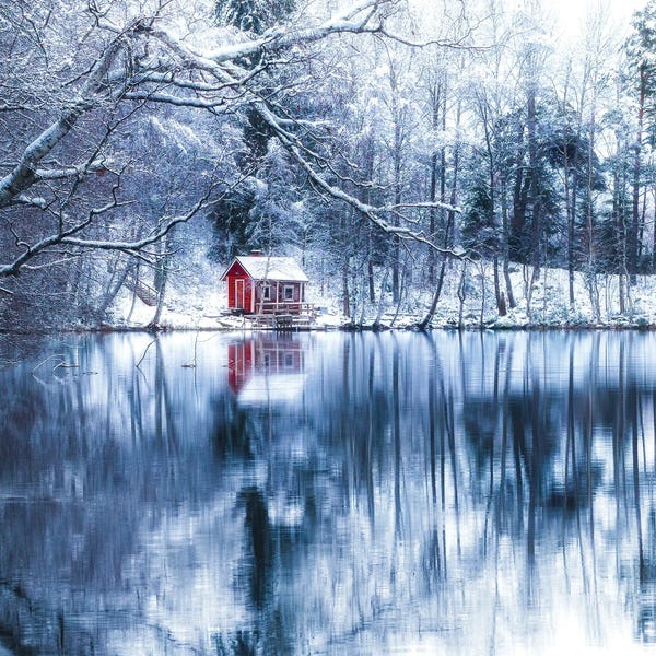 Lauri Lohi: Red Hut by Lauri Lohi