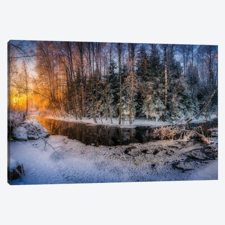 Sunny And Frosty Canvas Print #LUR119} by Lauri Lohi Canvas Art
