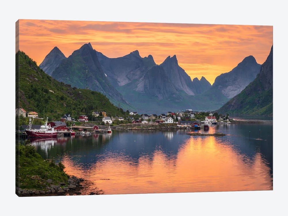 Fisher Village In Norway by Lauri Lohi 1-piece Canvas Art Print