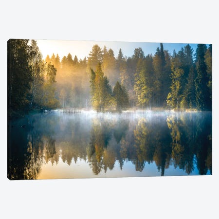 Forest Pond Canvas Print #LUR22} by Lauri Lohi Art Print