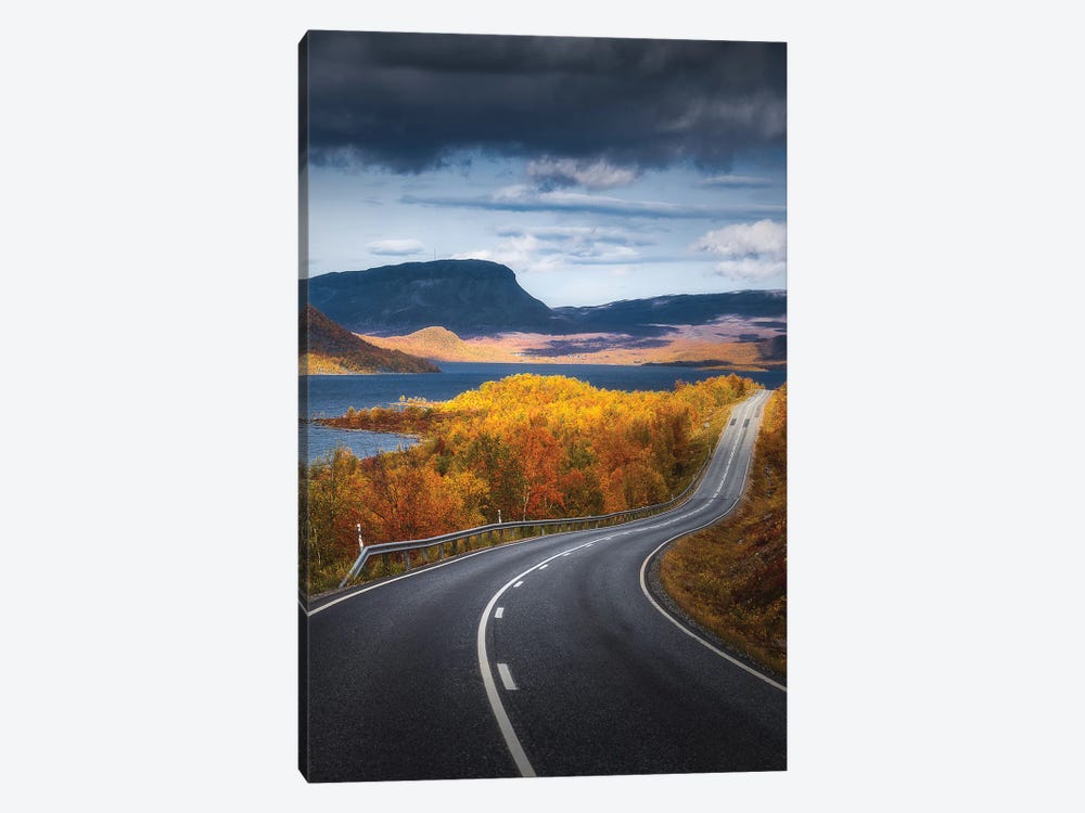 Autumn Road In Lapland by Lauri Lohi 1-piece Art Print