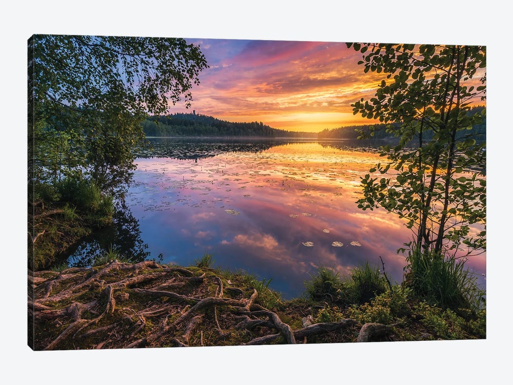Summer Evening At Aulangonjärvi by Lauri Lohi 1-piece Art Print
