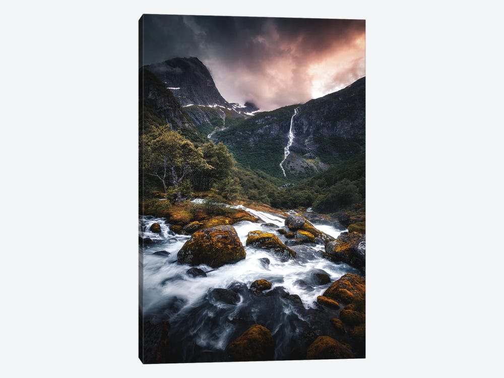 Waterfalls In Norway by Lauri Lohi 1-piece Canvas Artwork