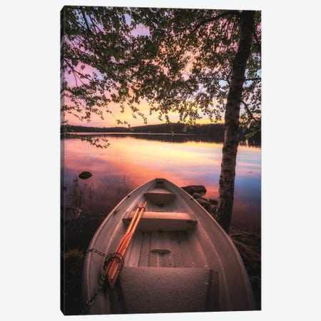 Boat At The Lake Canvas Print #LUR8} by Lauri Lohi Canvas Print