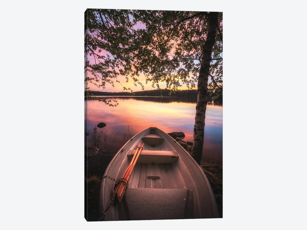 Boat At The Lake by Lauri Lohi 1-piece Canvas Print