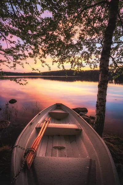 Lauri Lohi: Boat At The Lake by Lauri Lohi
