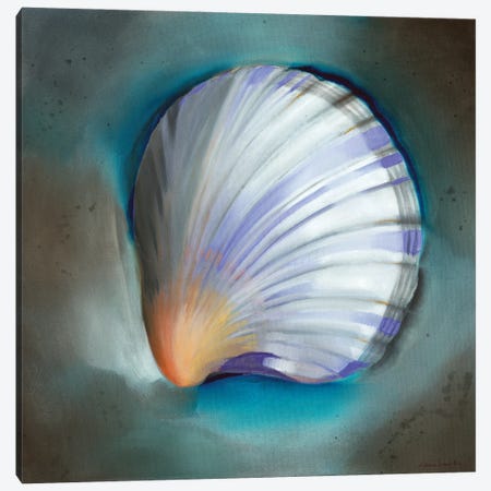 Clam Shell Glow Canvas Print #LUS3} by Louise Montillo Canvas Art