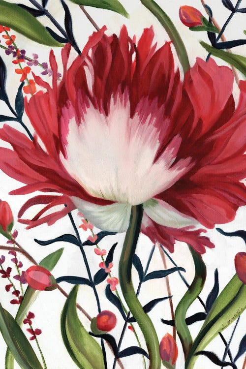 Poppy Dance Closed by Louise Montillo canvas print