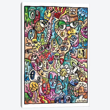 Colour Doodle Canvas Print #LUU14} by Luke Crump Canvas Wall Art