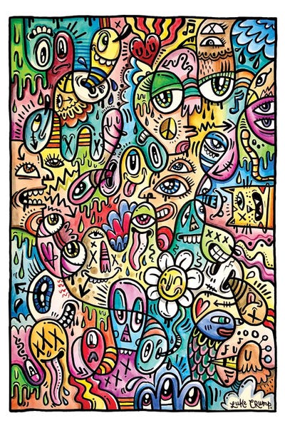 Monsters: Colour Doodle by Luke Crump
