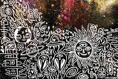 Cosmic Coincidence by Luke Crump framed canvas print