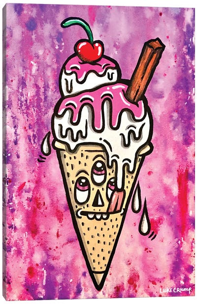 Drip Drip Drip Canvas Art Print - Ice Cream & Popsicle Art