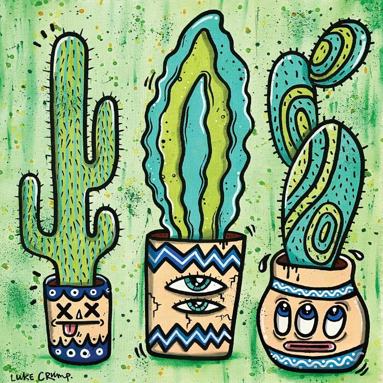 3 Cacti by Luke Crump wall art