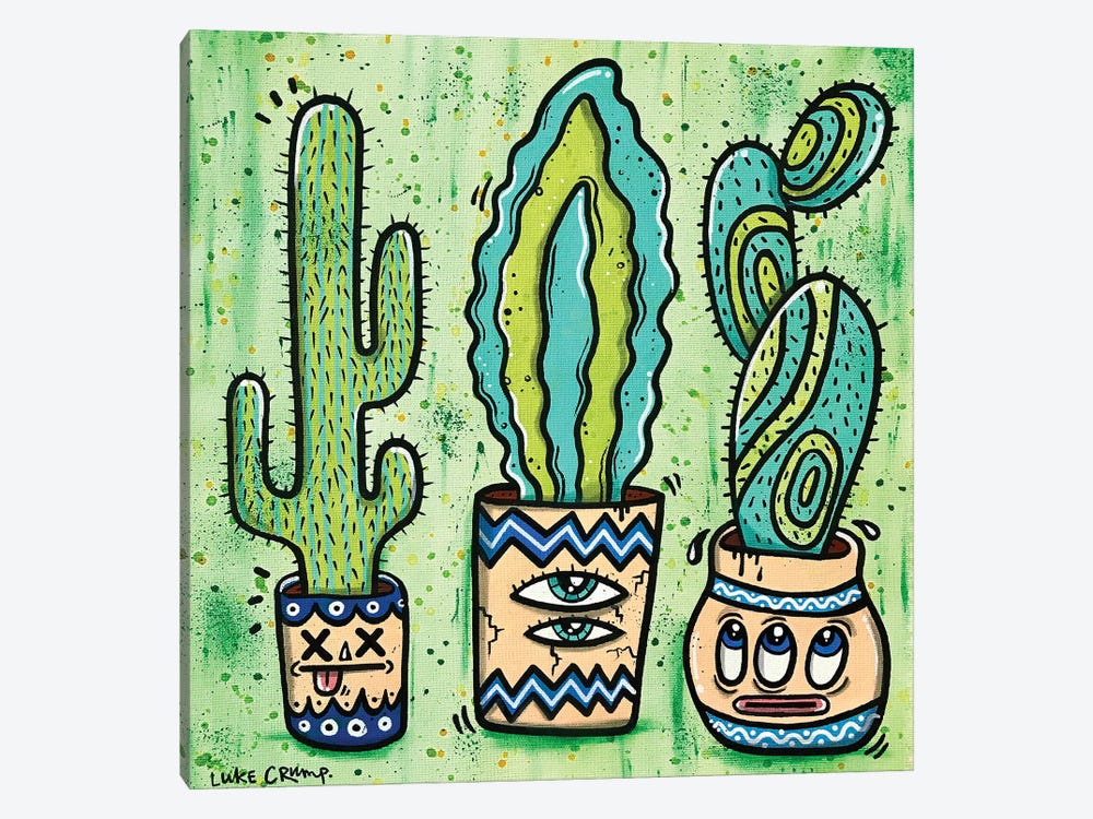 3 Cacti by Luke Crump 1-piece Canvas Print