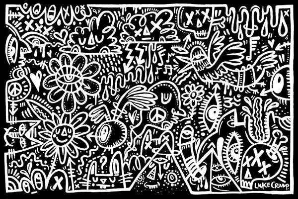 Black & White Abstract Art: Invert by Luke Crump