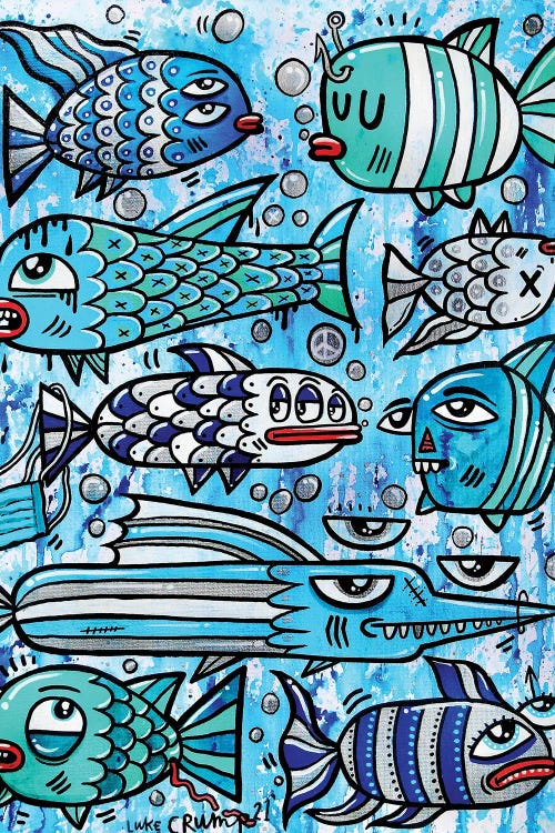 Blue Fish by Luke Crump wall art