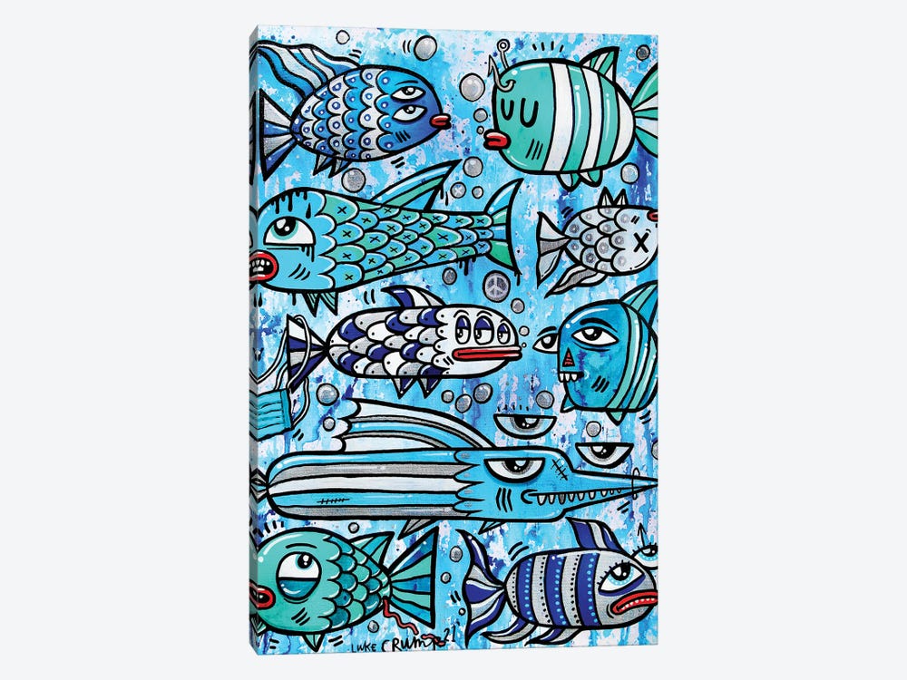 Blue Fish by Luke Crump 1-piece Canvas Print