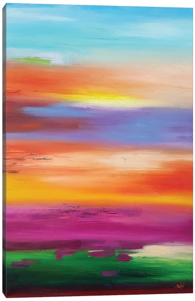 Bright Spring Canvas Art Print - Colorful Abstracts