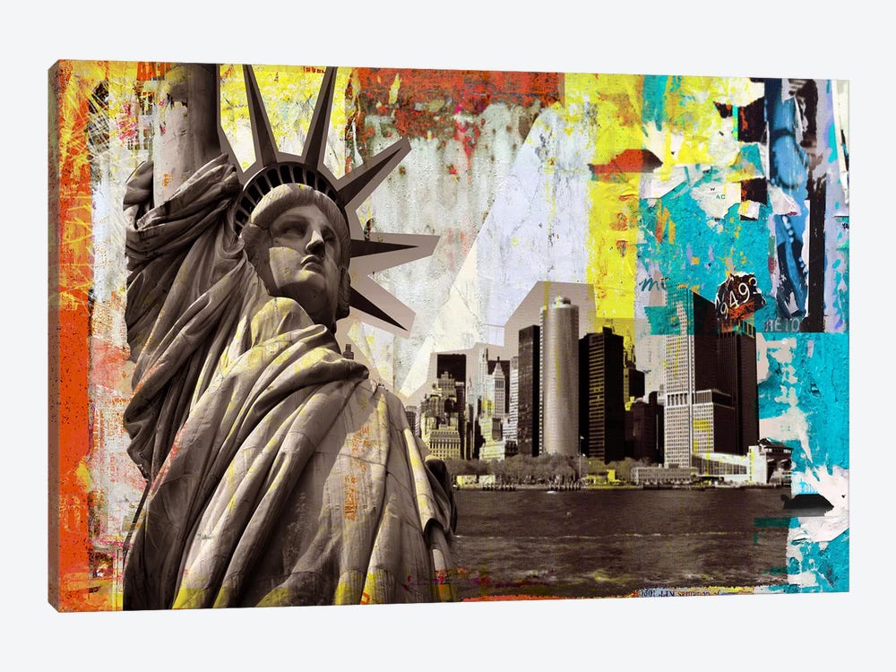 Statue of Liberty by Luz Graphics 1-piece Canvas Art Print