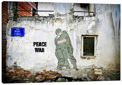 Peace War Canvas Art Print - Luz Graphics