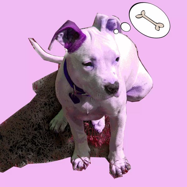 Black & Pink: Pink Puppy by Luz Graphics