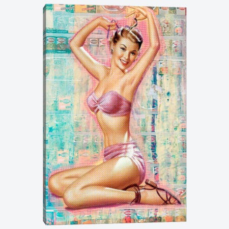 Pin-Up #1 Canvas Print #LUZ24} by Luz Graphics Canvas Wall Art