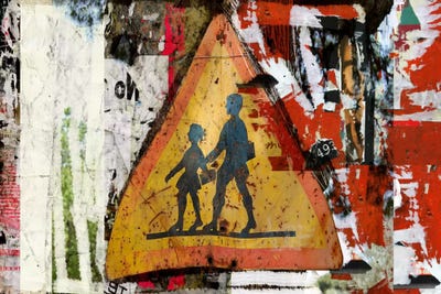 Pancarte Scolaire (School Sign) by Luz Graphics multi panel art