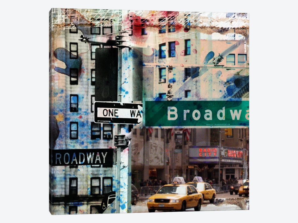 One Way Broadway by Luz Graphics 1-piece Canvas Artwork