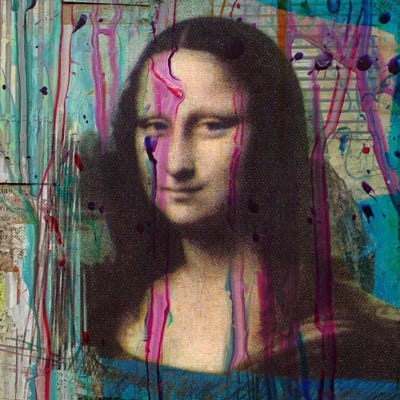 Mona Lisa Dripping by Luz Graphics multi panel art
