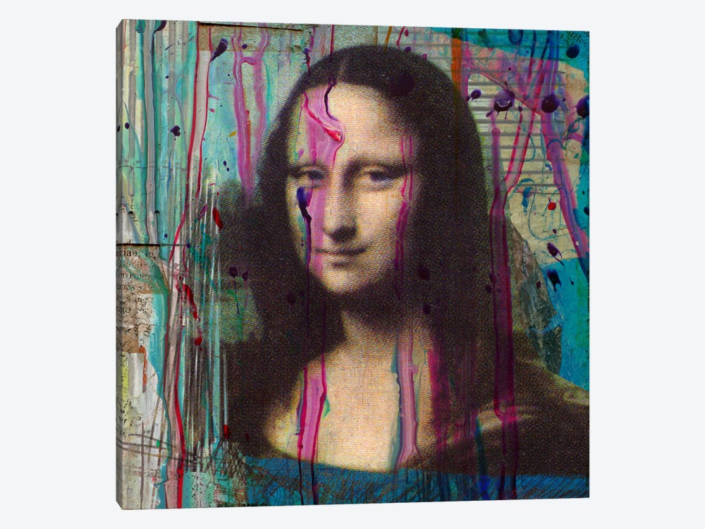 Mona Lisa Dripping by Luz Graphics 1-piece Canvas Print