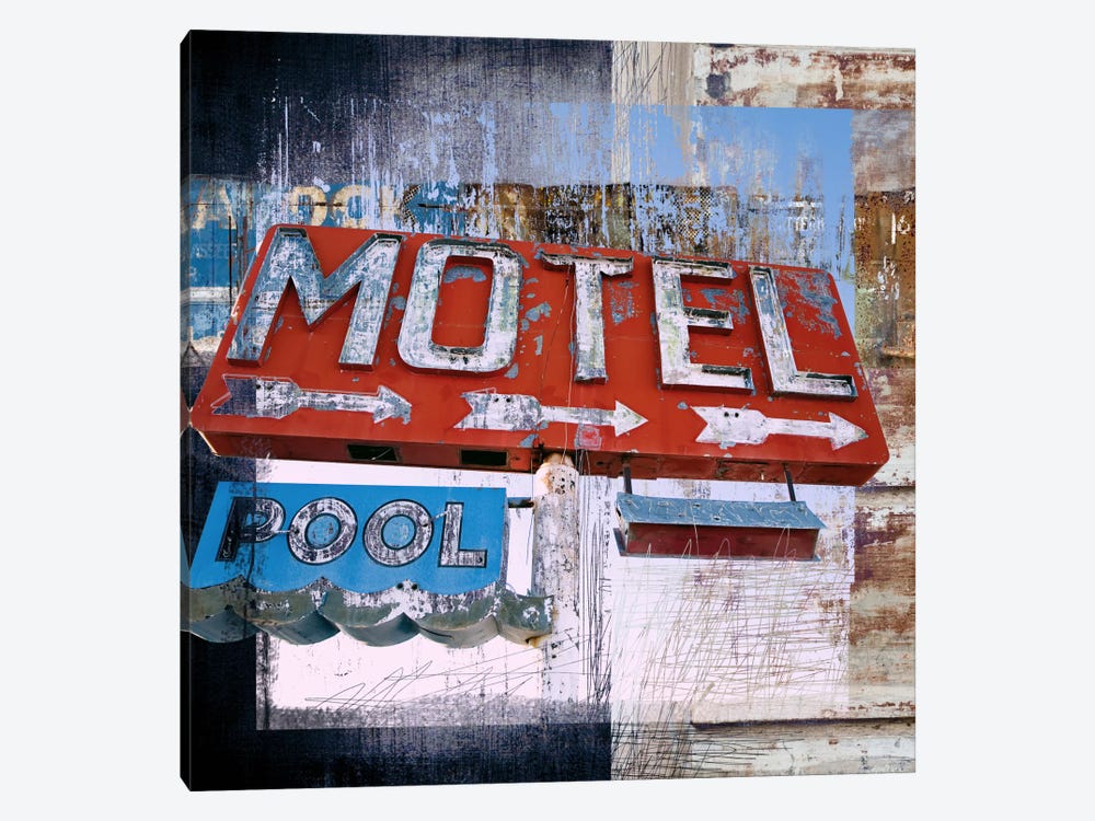 Motel Pool by Luz Graphics 1-piece Canvas Art