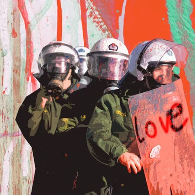 Love by Luz Graphics framed canvas print