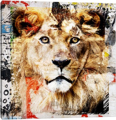 Lion Canvas Art Print - Luz Graphics