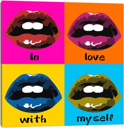 In Love With Myself Canvas Art Print - Luz Graphics