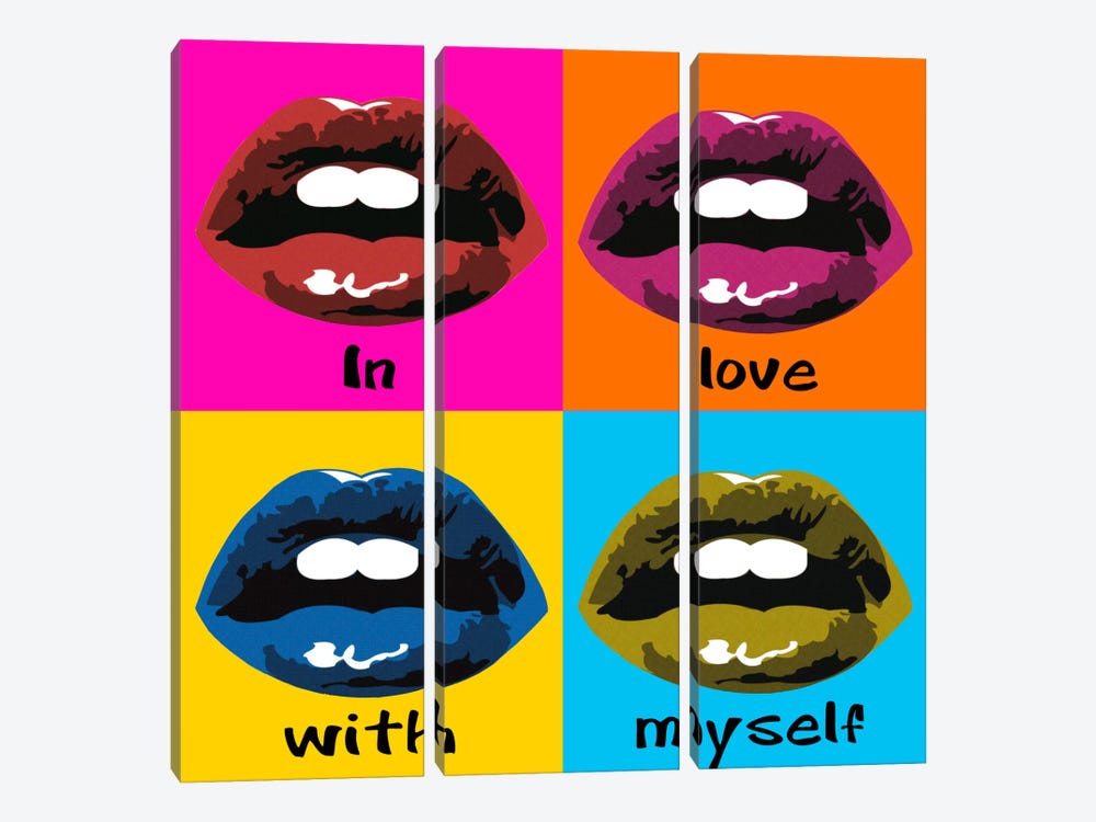 In Love With Myself by Luz Graphics 3-piece Canvas Print