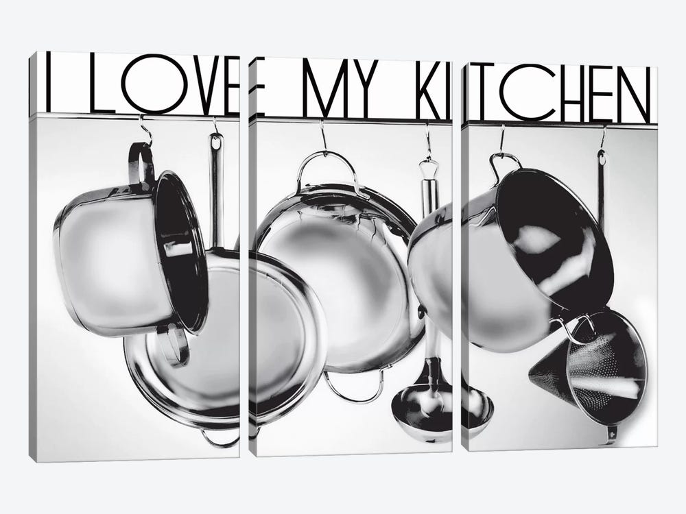 I Love My Kitchen by Luz Graphics 3-piece Canvas Artwork