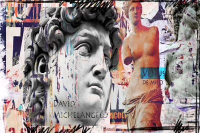 David and Venus by Luz Graphics canvas print
