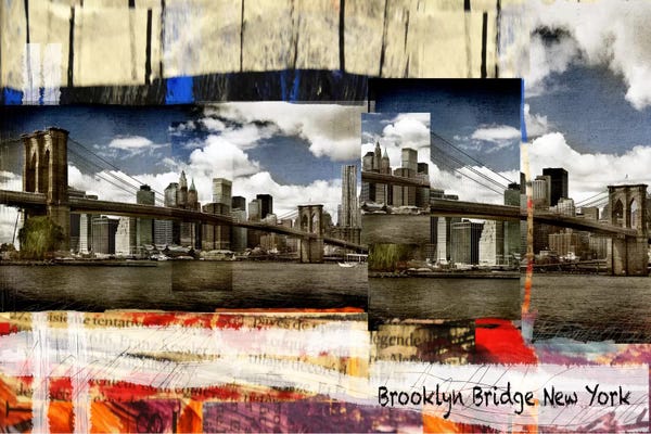 Brooklyn Bridge: Brooklyn B New York by Luz Graphics