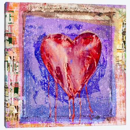 Bleeding Heart Canvas Print #LUZ65} by Luz Graphics Canvas Art