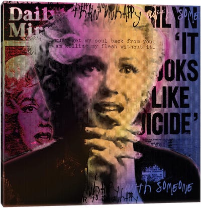 Daily Mirror News Canvas Art Print - Marilyn Monroe