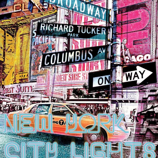 Signs: New York City Lights by Luz Graphics