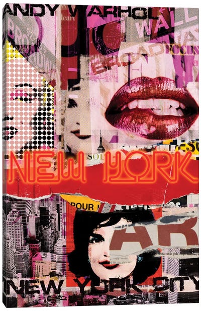 New York Delight Canvas Art Print - Similar to Andy Warhol