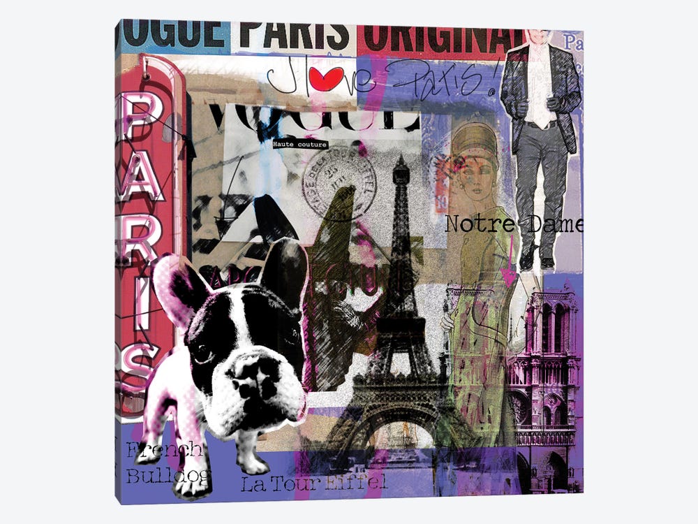 I Love Paris! by Luz Graphics 1-piece Canvas Wall Art