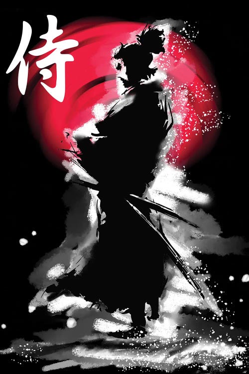 Samurai Warrior With Katana by Luz Graphics wall art