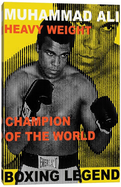 The Boxing Legend Canvas Art Print - Luz Graphics