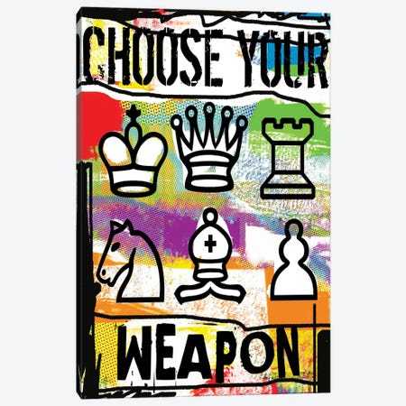 Choose Your Weapon Canvas Print #LUZ88} by Luz Graphics Canvas Art Print