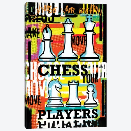 Chess Player Choose Your Move Canvas Print #LUZ89} by Luz Graphics Canvas Art Print