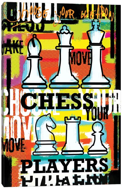 Chess Player Choose Your Move Canvas Art Print - Luz Graphics