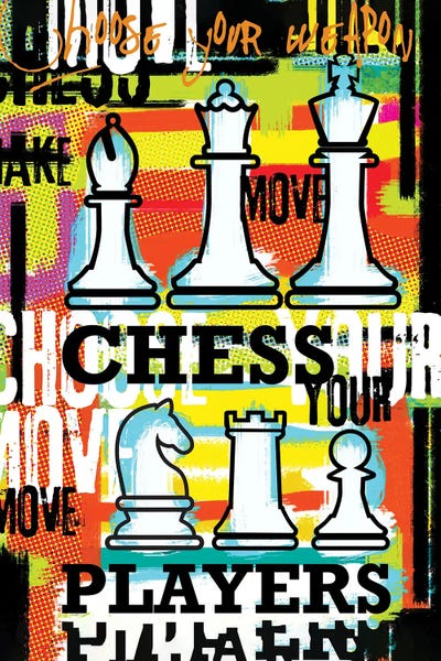 Cards & Board Games: Chess Player Choose Your Move by Luz Graphics