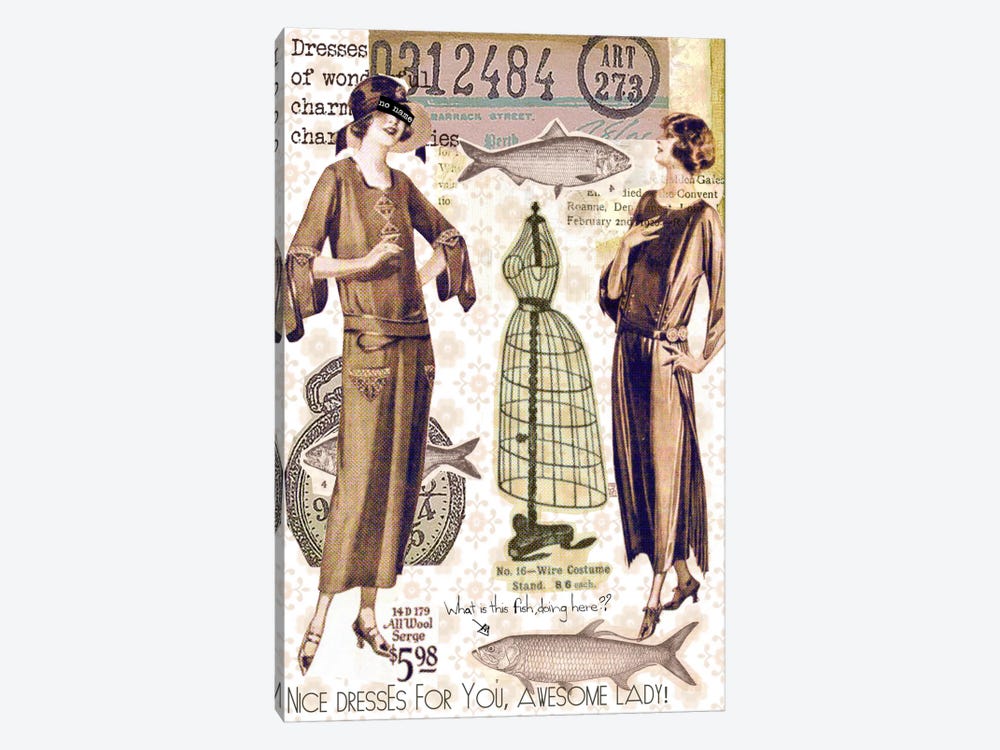 Vintage Fashion #2 by Luz Graphics 1-piece Canvas Art Print